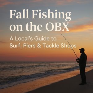 a man with a fishing pole by the ocean