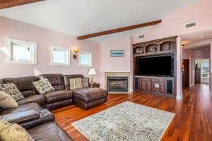 Living area in soundfront home