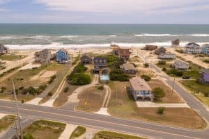 Coastal homes near the beach